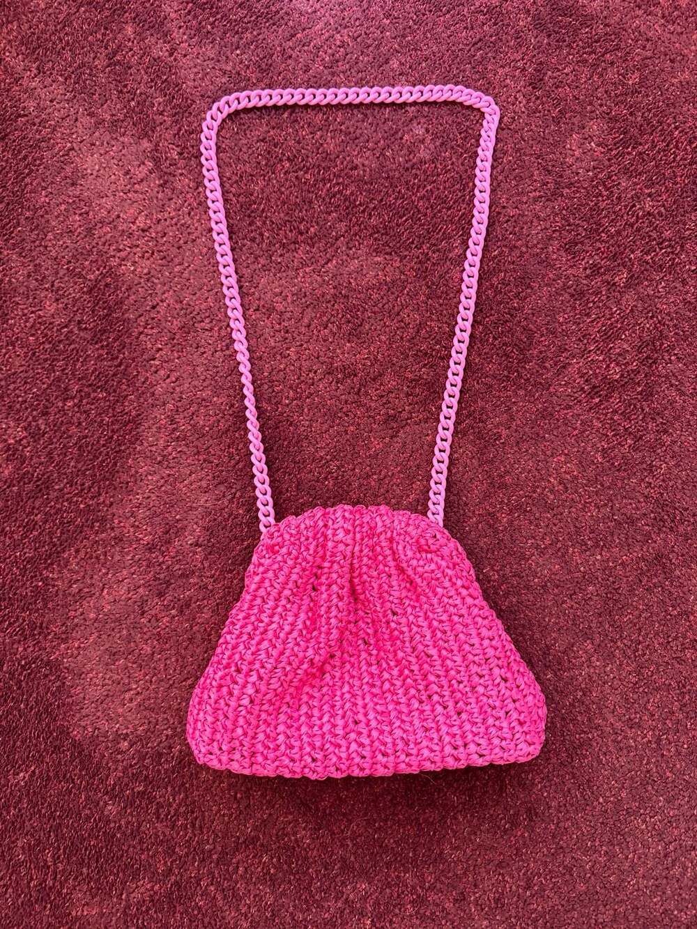 Mini Game Bag Crochet Fuchsia